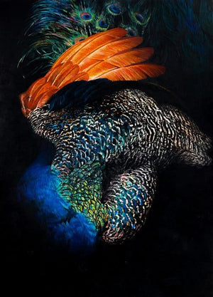 MEET YOUR ART | 久保田 沙耶 | 作品タイトル：reading texture of bird | 価格：\165,000 | 制作年：2021年 | 素材：画用紙に色鉛筆 | サイズ：500 x 650 mm | 配送までの期間：2~3週間程度