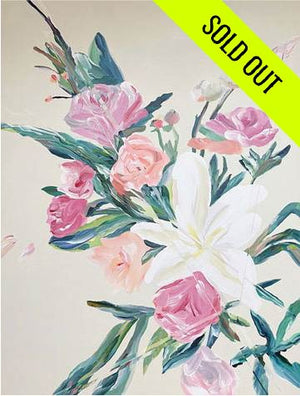 作品タイトル：brightly flowers glitch | witness | 制作年：2018年 | 素材：アクリル絵具、マスキングテープ、キャンバス | サイズ：縦:1460mm 横:1120mm | エディション：1 | 重量：5kg | 配送までの期間：一ヶ月程度 | 価格：SOLD OUT | MEET YOUR ART | Creater's Market | 現代アート | アートオンラインショップ